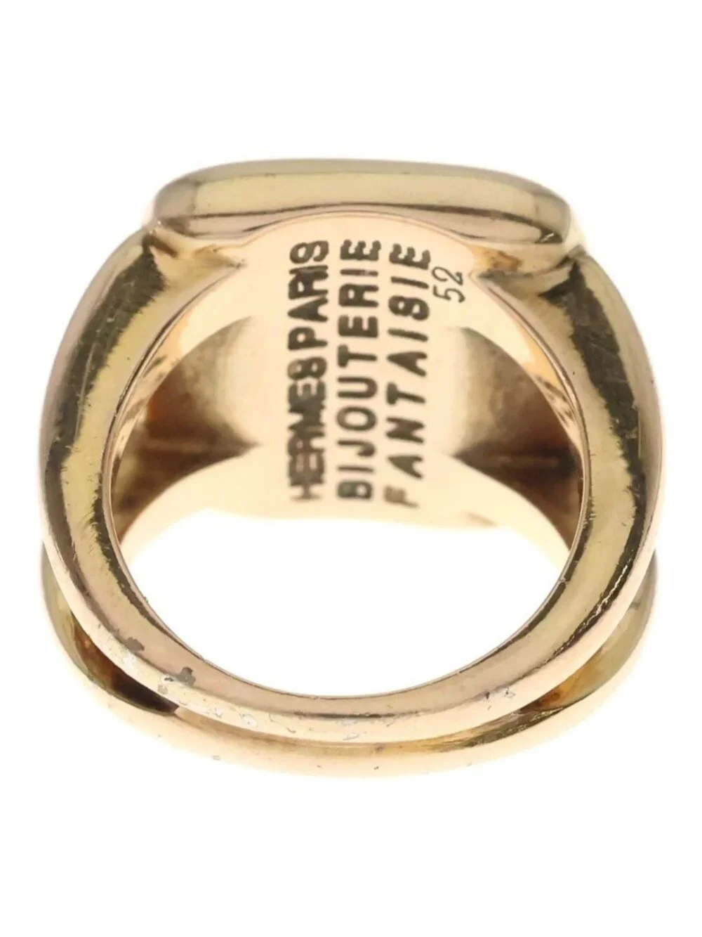 Hermes Bijouterie Fantaisie Fantasy Corozo Ring Gold
